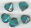 5 25x30mm Emerald Faceted Acyrlic Drop